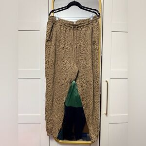 Fabletics Tan Leopard Print Joggers